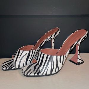 Amina Muaddi Zebra Heels. In very good condition only worn a few times.